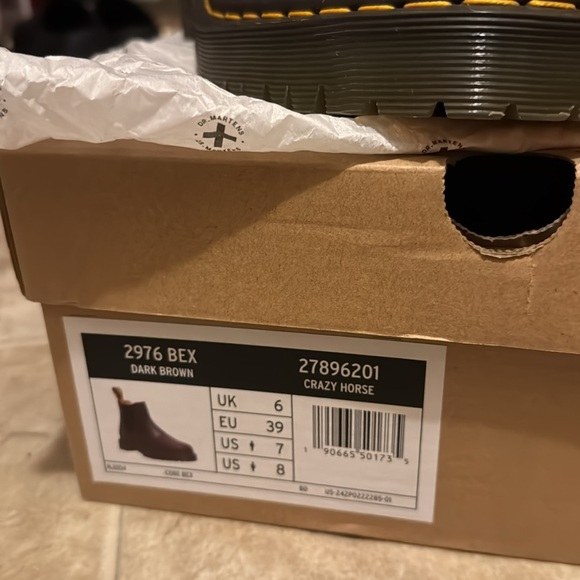 DR MARTENS 2976 BEX CRAZY HORSE CHELSEA BOOTS - Picture 3 of 8